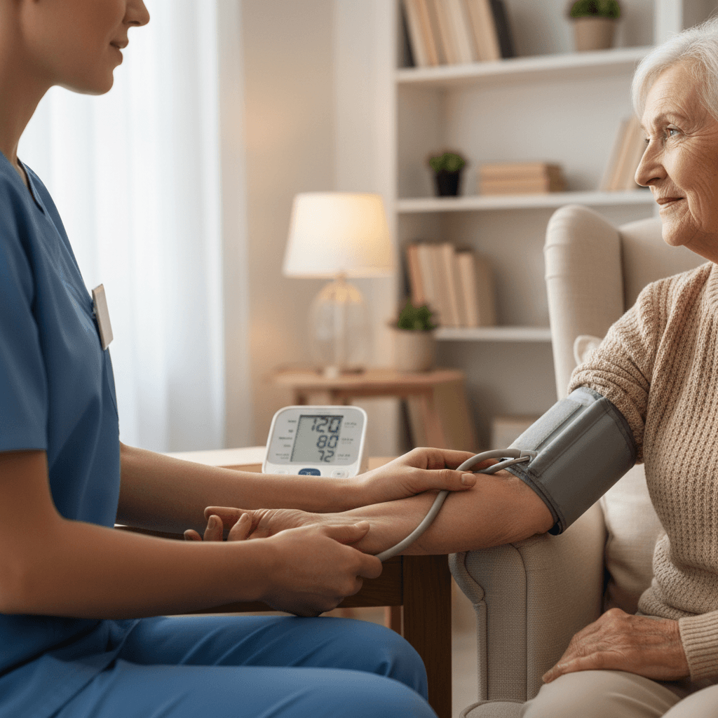 Nurse providing clinical care to NDIS participant